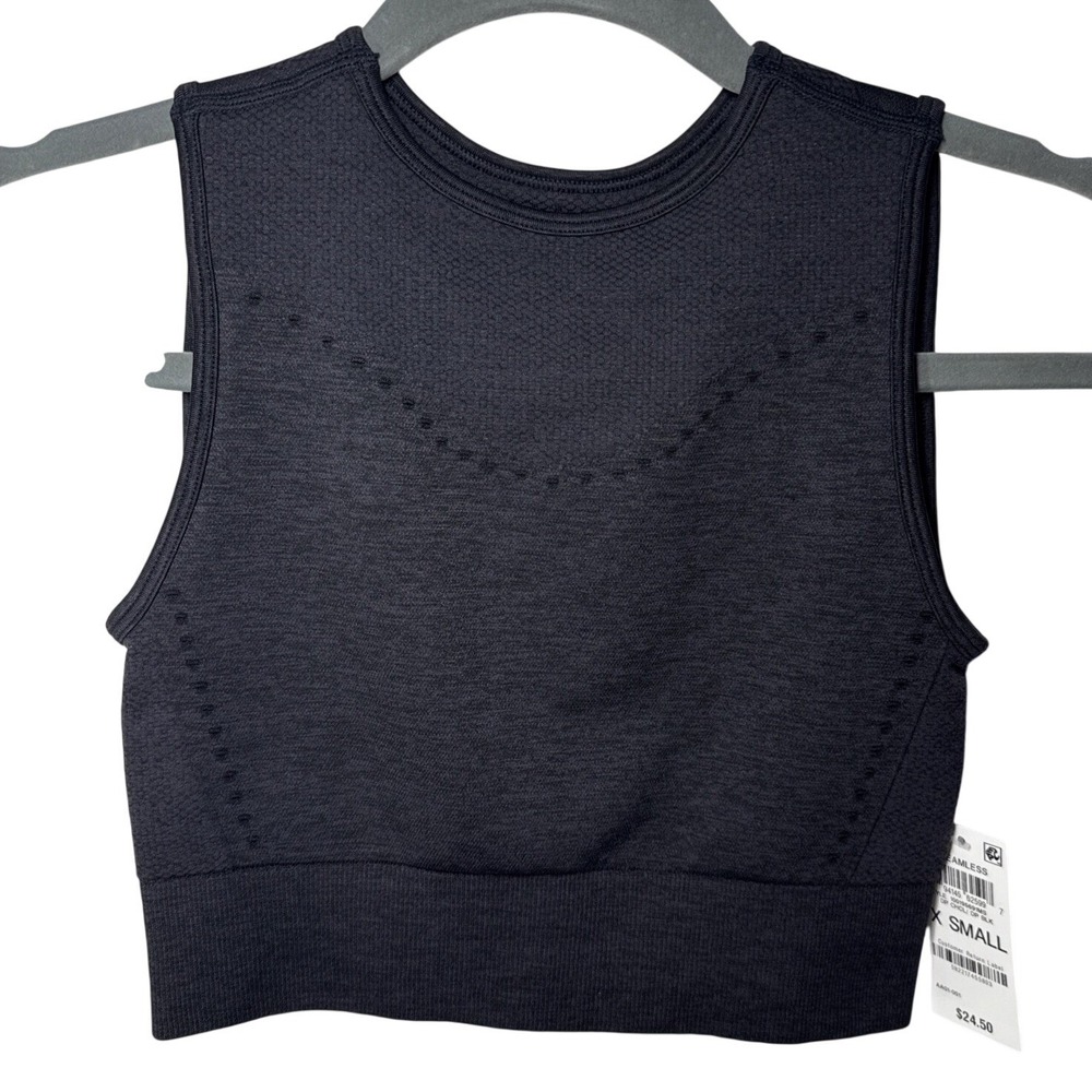 Ideology Women's Seamless Sports Bra Tank Top Black Size XS NWT Workout Athletic